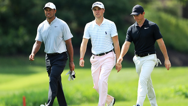 Tiger Woods, Justin Thomas y Rory McIlroy segunda ronda PGA Championship 2018
