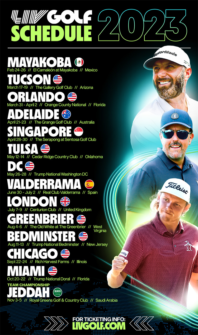 Calendario LIV Golf