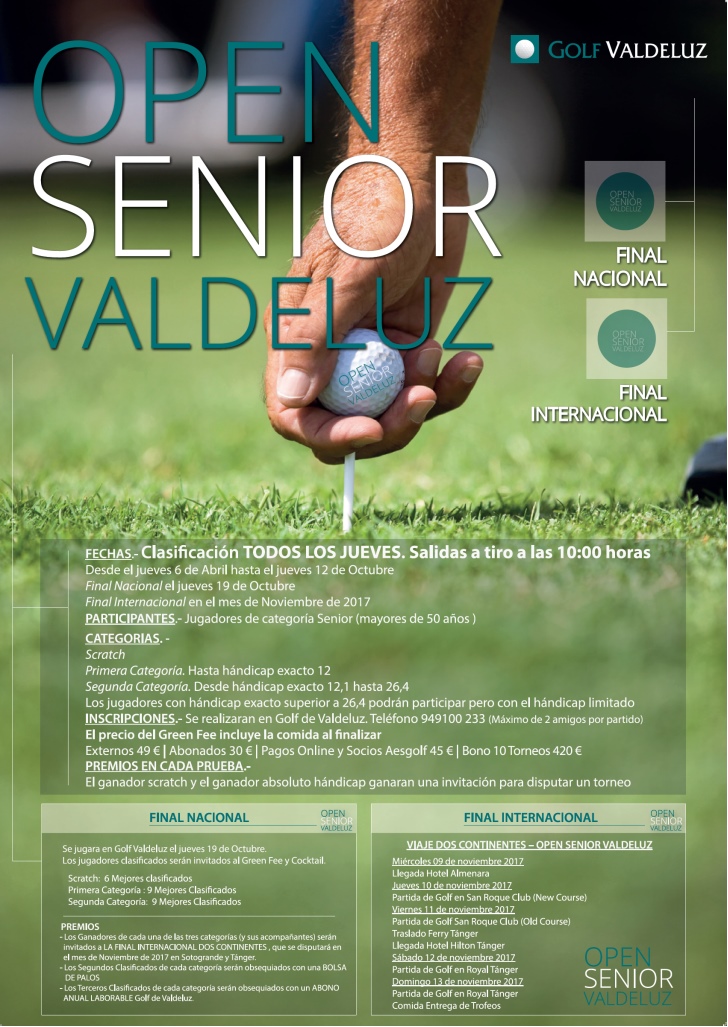 Cartel Open Senior Valdeluz