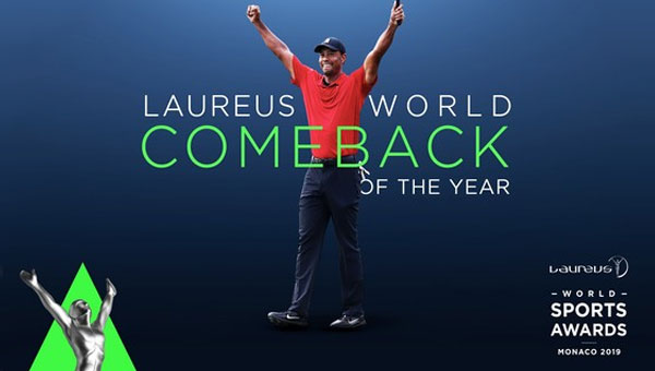 Tiger Woods ganador laureus regreso del año 2018