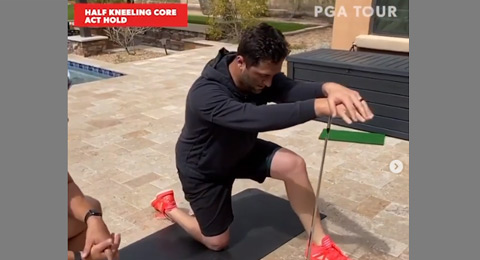 La rutina de trabajo y estiramientos de Jon Rahm