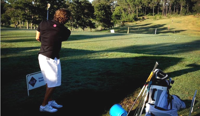 Diego Forlán, volcado con el golf... y la solidaridad