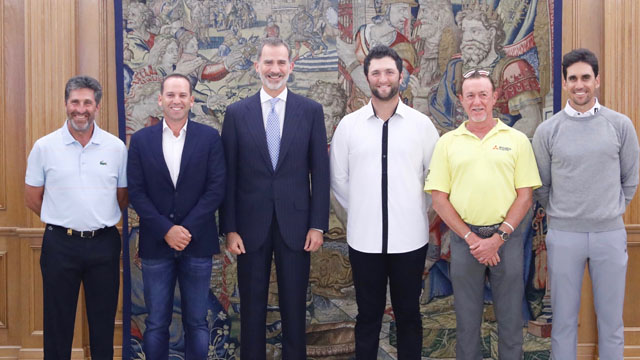 El Rey Felipe VI recibe en Zarzuela a la "Armada" del Mutuactivos Open de España