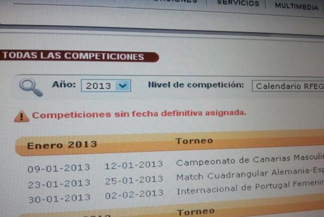 Calendario de Competiciones 2014