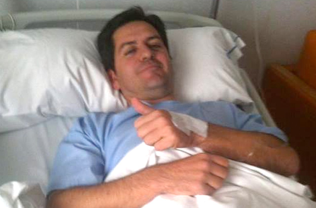 Vicente Blázquez operado con éxito de una hernia inguinal