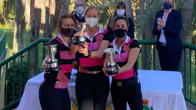 Magdalena Agudo, Mª Luisa Carrere y Lourdes Canivell Campeonas de Andalucía Intercubs