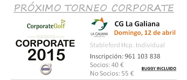 Corporate Golf pone rumbo a Valencia