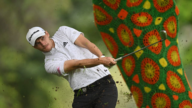 Rasmus Højgaard y Thomas Detry empatan bajo la lluvia en Sudáfrica