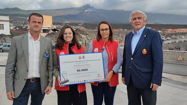 El golf español recauda 40.000 euros en apoyo a las familias afectadas por la erupción del volcán Cumbre Vieja