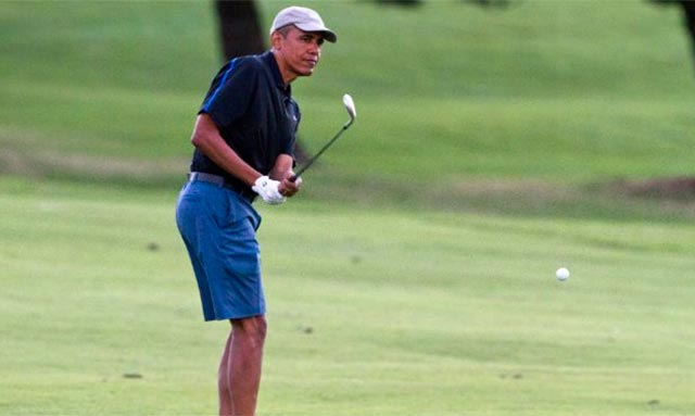 Una tarde de golf de Obama arruina una boda
