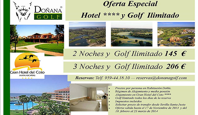 Comodidad y golf ilimitado en Doñana