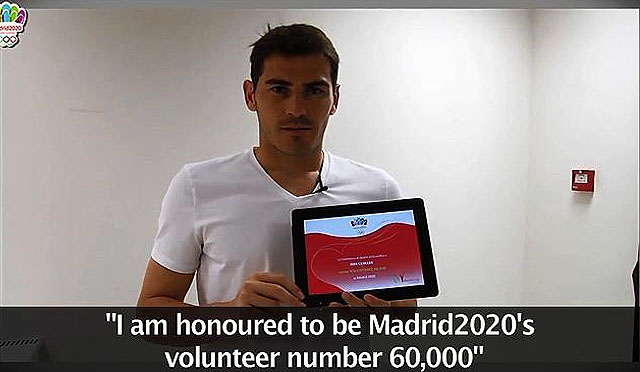 Iker Casillas, voluntario 60.000 de 'Madrid 2020'