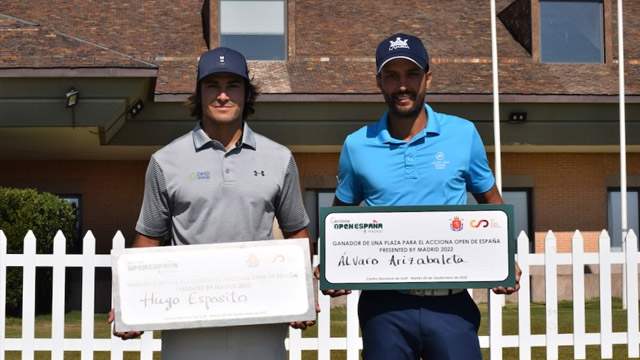 Hugo Esposito y Álvaro Arizabaleta se ganan el derecho de estar en el Open de España