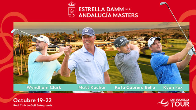 Clark, Kuchar, Fox y Cabrera Bello, estrellas en el Estrella Damm N.A. Andalucía Masters