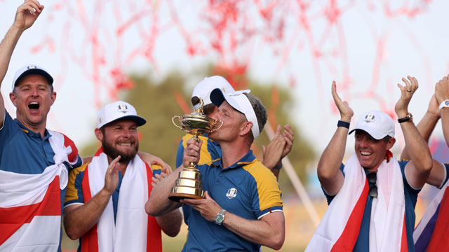 Los ganadores de la Ryder Cup aclaman un segundo mandato para Luke Donald