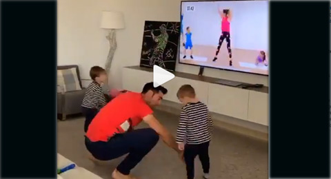 Álvaro Quirós, entrenamiento en casa