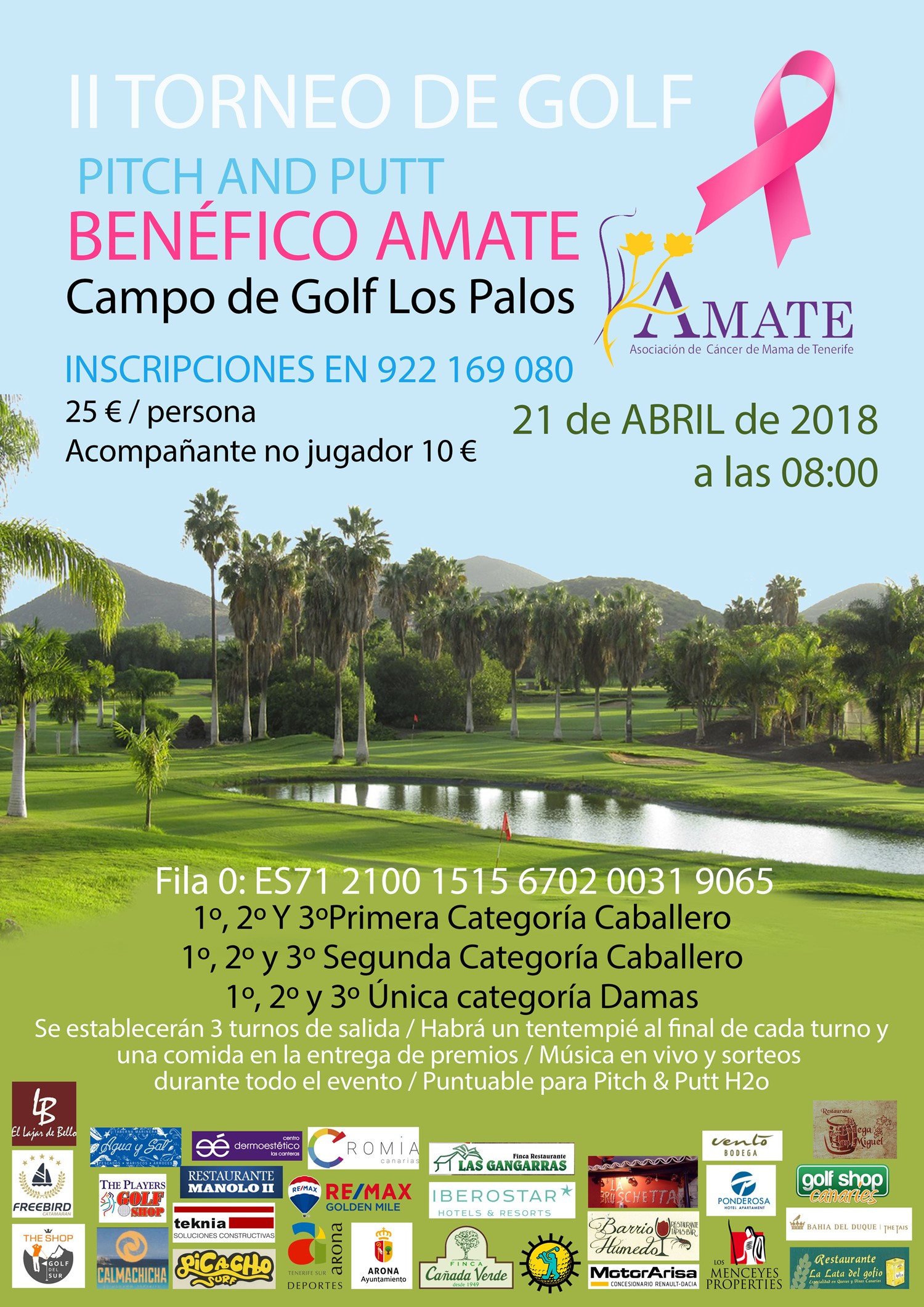 Cartel torneo solidario golf los palos