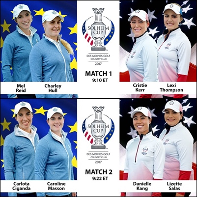 Primeros duelos Solheim Cup 2017