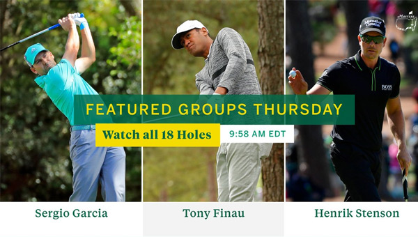 Emparejamientos Masters Augusta 2019