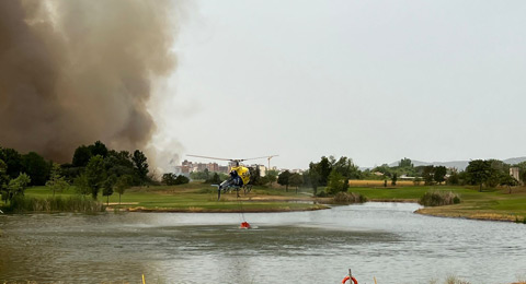 Palomarejos Golf colabora intensamente con la extinción de un peligroso incendio