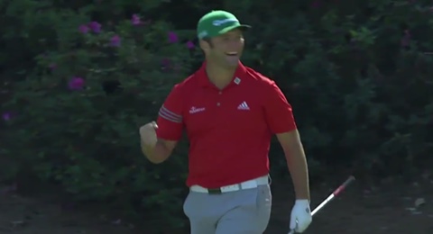 [Vídeo] Jon Rahm, un gran golpe para levantar al público de Augusta