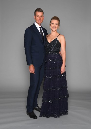 Henrik Stenson y su mujer Emma Stenson cena gala Ryder 2018