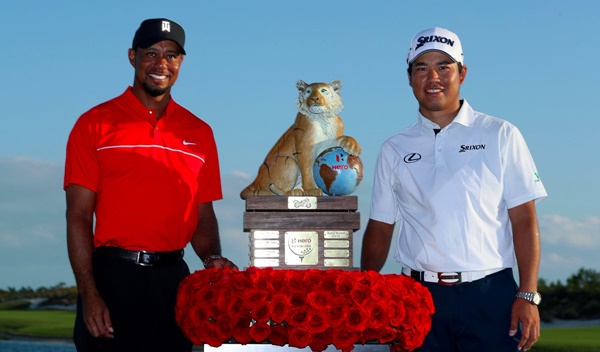 Hideki Matsuyama y tiger woods