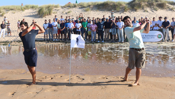 Homenaje Seve Ballesteros en playa de Somo