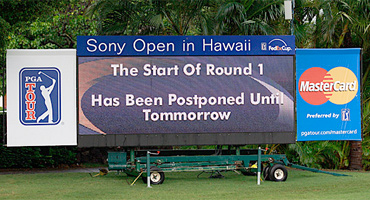 Aplazado por lluvia, hasta el viernes, el inicio del torneo en Hawaii