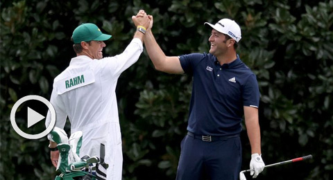 ¡Hoyo en uno sobre el agua! Así se las gasta Jon Rahm en la previa de Augusta