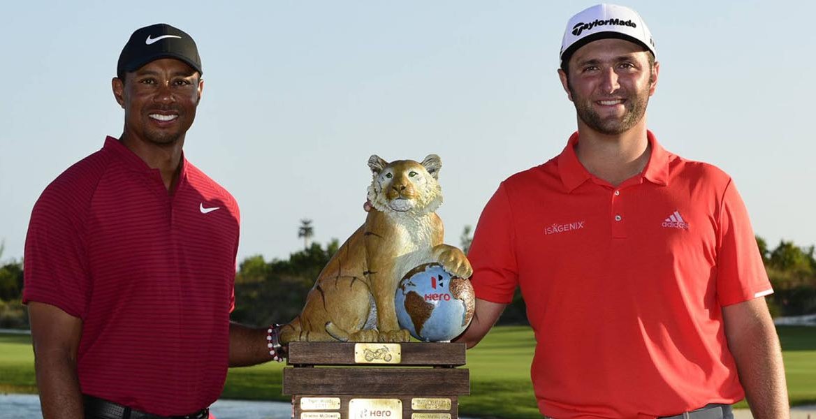 Jon Rahm con Tiger Woods