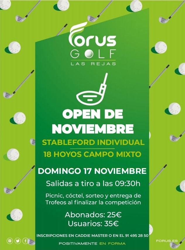 Forus Golf Las Rejas Open de Noviembre.