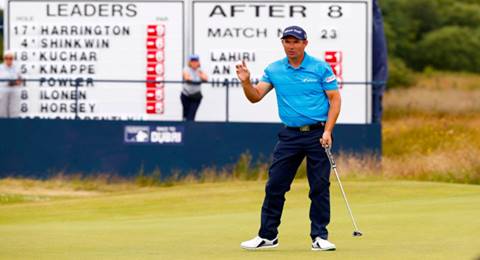 Padraig Harrington se suma al carro de los líderes en Escocia