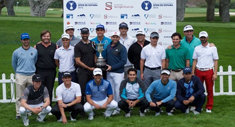 Foto de familia con los protagonistas del Open de España