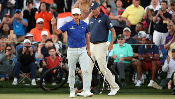 Rickie Fowler y Matt Kuchar, en su partido del Valero Texas Open