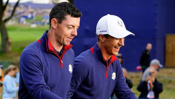 ROry McIlroy y Thorjborn Olesen Ryder CUp día 2 tarde 2018