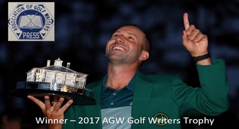 Sergio García recibe el Golf Writers Trophy