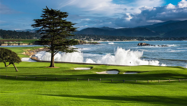 Pebble Beach California vista del campo