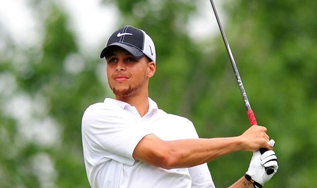 Stephen Curry, loco por el golf, jugó en Augusta