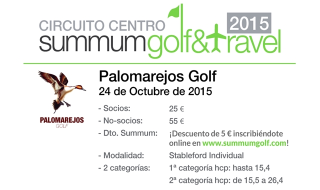 El Circuito Centro Summum Golf & Travel parará en Palomarejos