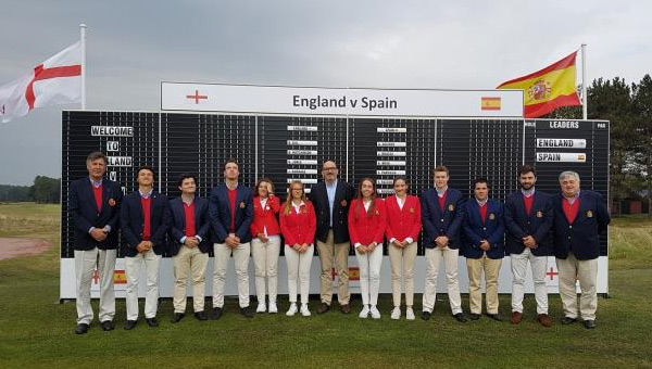 Match España- INglaterra golf Liverpool 2019