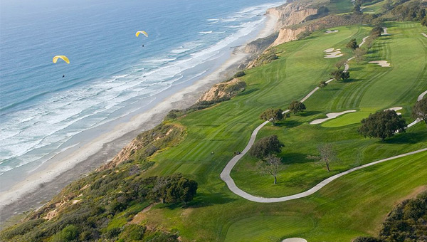 Recorrido de Torrey Pines Farmers Insurance Open vista aérea del campo