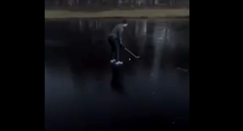 Hielo y golf, una mezcla algo peligrosa