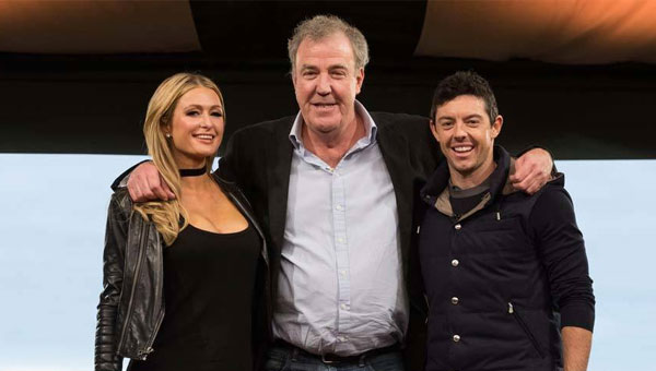Paris Hilton, Rory McIlroy y Jeremy Clarkson